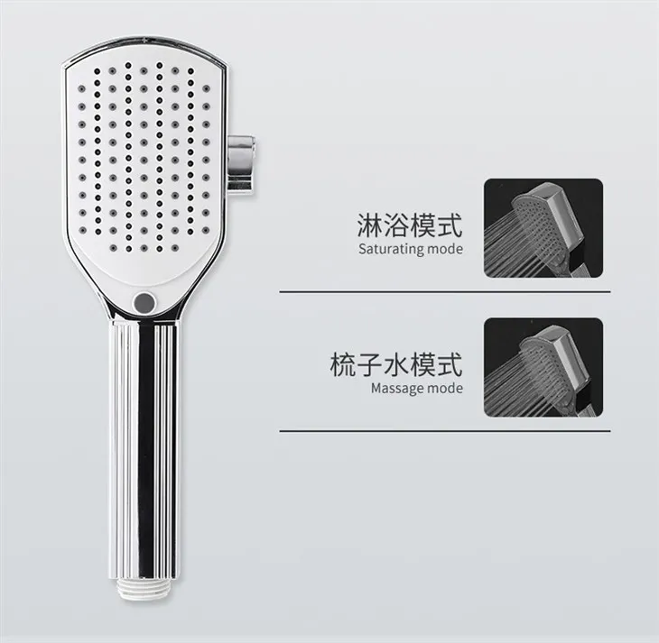 Square Three Aðgerðir Hand Shower Head